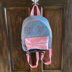AC/DC Pink and Gray Backpack